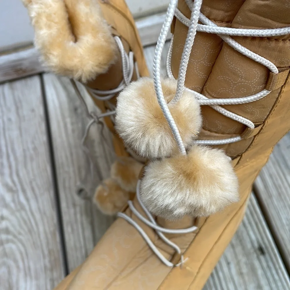 Timberland Girls Nordic Groove Tall Winter Boots Wheat Suede Leather Size J7